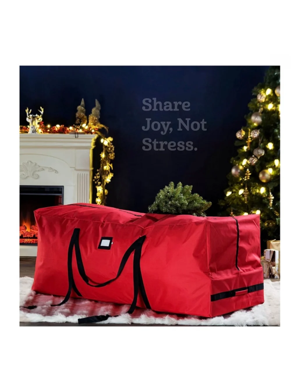 NEW ZOBER 600D Oxford Fabric Rolling Christmas Tree Storage Bag Fits 7.5 Ft